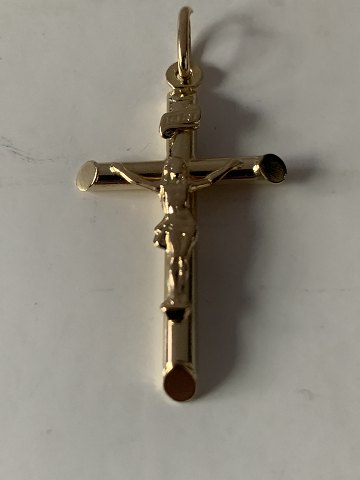 Cross pendant in 14 carats
Gold stamp: 585
H. 41.39 X W. 21.21 mm
Thickness. 2.94 mm