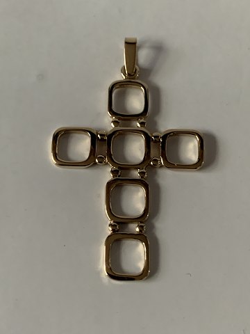 Gold cross in 14 carat gold, timeless and iconic pendant for necklace.