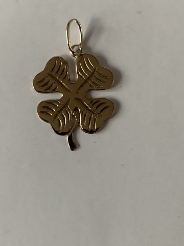 Four-leaf clover Pendant/Charms in 14 carat gold.