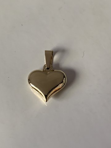 Heart-shaped pendant in 14 carat gold, stamped 585