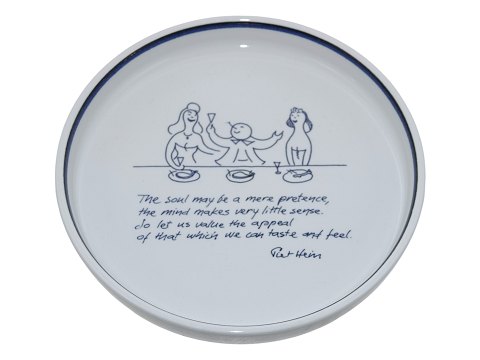 Royal Copenhagen
Round dish Piet Hein poem (Gruks) in English - The soul may be a mere presence