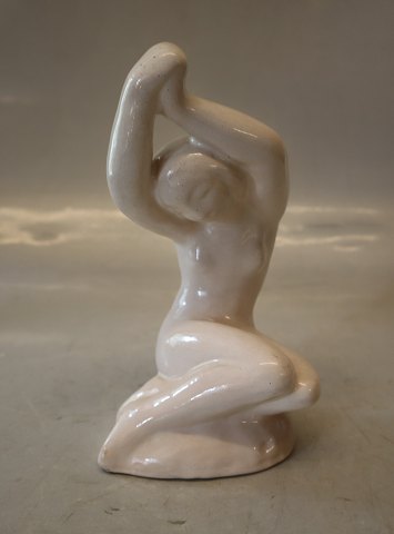 L. Hjorth Denmark White 573 Woman 17 cm Bornholm Ceramic