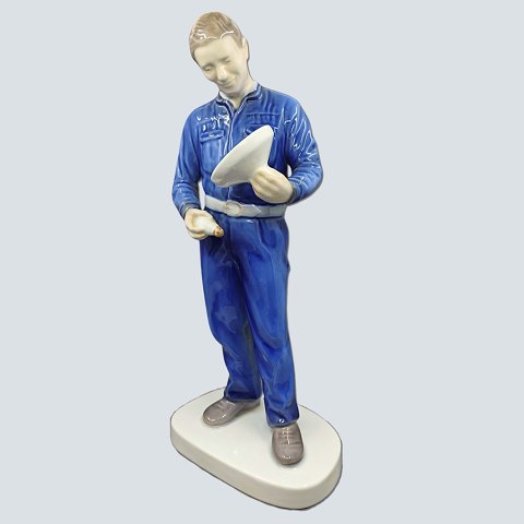 Bing & Grøndahl; Porcelænsfigur elektriker #2428