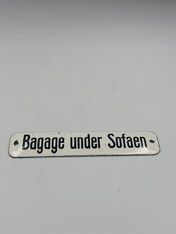 Bagage Under sofaen emalje skilt