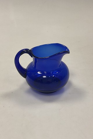Dansk Holmegaard Blå Flødekande i glas