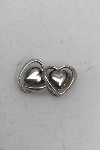 Georg Jensen Sterling Sølv Øreclips 2005 "Lovely"