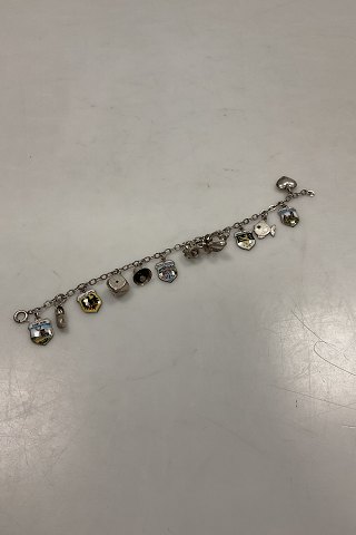 Tysk Sølv Armbånd med Charms