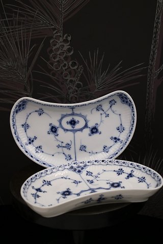 Royal Copenhagen Blue Fluted Half Lace, crescent-shaped dish. 
RC# 1/559...