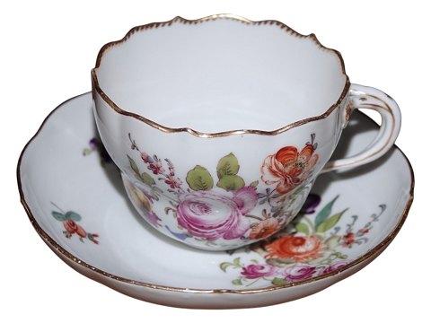 Meissen
Kaffekop med flerfarvet dekoration