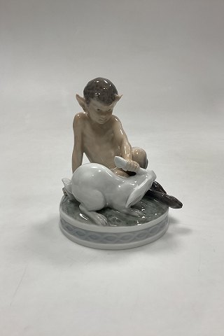 Royal Copenhagen Figur Faun med Kanin No. 439