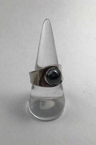 Georg Jensen Sterling Sølv Ring No. 124 Hæmatit