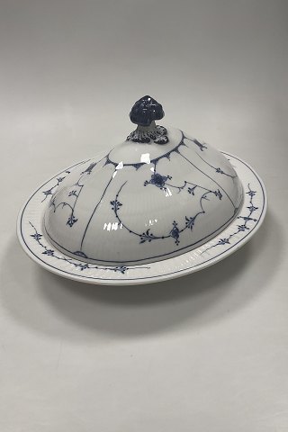 Stort Royal Copenhagen Musselmalet Riflet Lågfad Antik