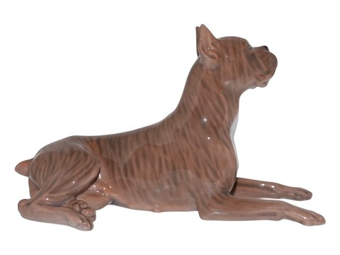 Royal Copenhagen figurLiggende Tysk Boxer