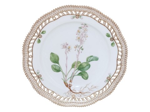 Flora DanicaPlatter / Dinner plate with pierced border 25 cm. from 1923-1928