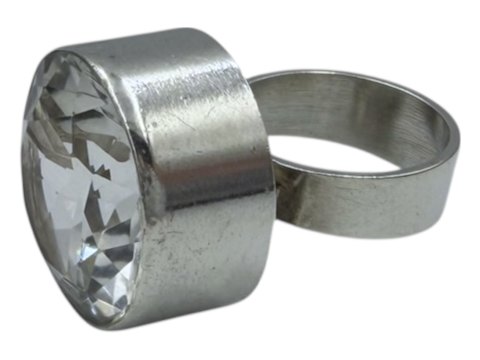 N.E. From sølvStor ring med stor krystal - Str. 57