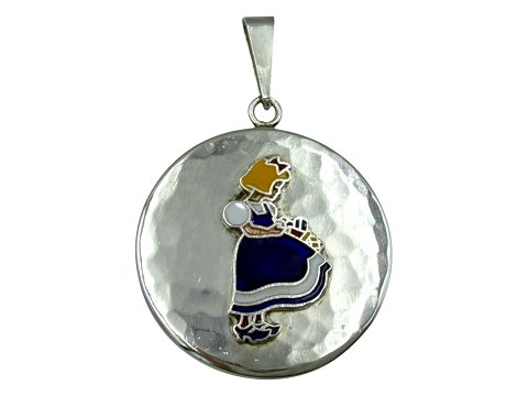 MEKA sølv med emaljeIrma vedhæng i meget tung kvalitet