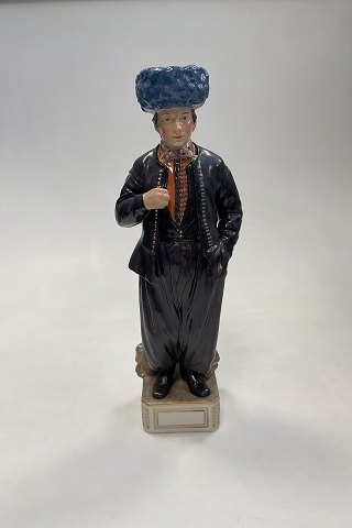 Royal Copenhagen Kongelig Porcelæn Overglasur Figur Amager mand 12100