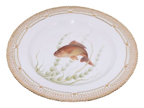 Flora DanicaDinner plate with fish 25.5 cm. #3549