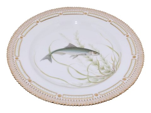 Flora DanicaDinner plate with fish 25.5 cm. #3549