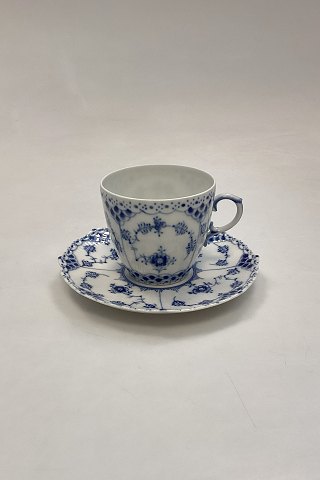 Royal Copenhagen Musselmalet Helblonde Kaffekop og Underkop No. 1035