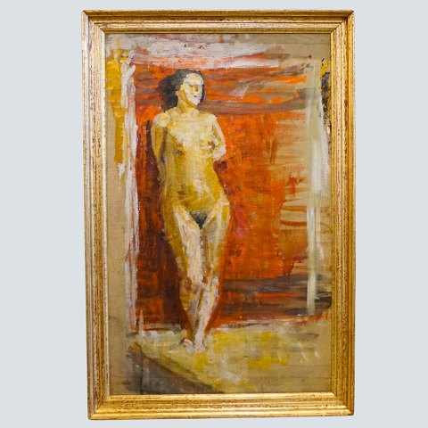 Ove Brask; Oliemaleri, modelstudie, 1912