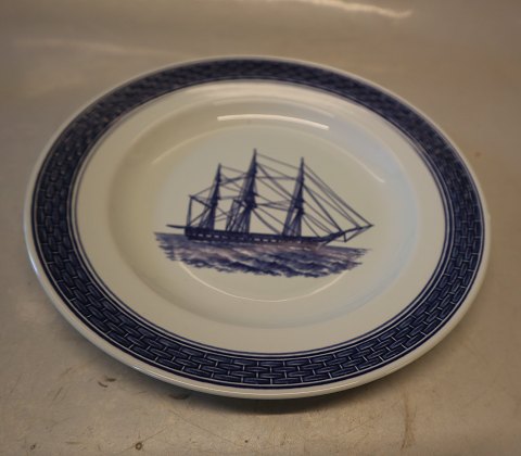 0945-46 Sidetallerkener 19 cm Skibsstellet Aluminia Fajance Trankebar Skibsstellet #46