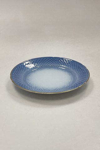 Bing og Grøndahl Blå Tone med guld Sidetallerken No. 28/616