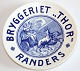 Bryggeriet 
"Thor" Randers 
platte from 
1908. Måler  
18,7cm og er i 
perfekt stand.