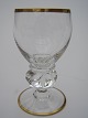 Portvinsglas 
Gisselfeldt med 
guldkant, 
h:9,5cm.
