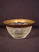 Splendid skål 
Højde: 6,3 cm , 
Diameter : 12,4 
cm. fra Moser 
glasfabrik med 
Guldkant
Splendid , ...