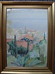 Eric Nordlöw 
(1908-83):
Udsigt ud over 
by på Tenerife 
1967.
Akvarel på 
papir.
Sign.: Eric 
...