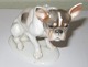 Rosenthal Fransk Bulldog i porcelæn på base