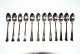 Double fluted 
(Dobbeltriflet) 
silver, 12 
Dessert Spoons 
/ Big teaspoons
With engraving 
on the ...