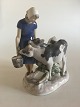 Bing & Grøndahl 
Figur Pige med 
Kalve No 2270. 
Måler 21 cm (8 
17/64 in) og er 
i god stand. 
...