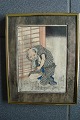 Ubekendt 
japansk 
kunstner (19 
årh):
Koloreret 
træsnit.
Japan 19 årh.
Erotisk scene 
med ældre ...