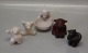 Små Glasrede 
Keramik Bjørne 
fra Hjort 
Bornholm 
Hjort 130 Hvid 
bjørn ved skål  
6,5 x 10 ...