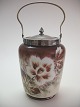 Kiksespand/bisquit 
glas  fra ca. 
1900-tallet med 
håndmalede 
blomster 
dekoration. 
Vare nr, ...
