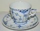 Royal Copenhagen coffee cup in half lace blue fluted porcelain