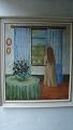 Bendt 
Schneevoigt 
(1930-95):
Pige ved 
vindue i stue.
Olie på 
lærred.
Sign.: BS
57x67 ...