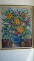 Aksel Lundgreen 
(1908-89):
Blomster i blå 
kinesisk 
jingerjar.
Olie på 
lærred.
Sign.: Aksel 
...