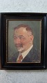 Ludwig Franz 
Schrott 
(1906-70):
Selvportræt.
Olie på plade
Sign.: L.F. 
Schrott
26x21 (34x28)