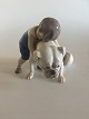 Bing og 
Grøndahl Figur 
Dreng med 
Bulldog No. 
1790. Måler 12 
cm (4 23/32 
in.)
