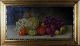 Olie på lærred, 
opstilling med 
frugter og 
grøntsager. Ca. 
1900. Monogram 
"B". Ubekendt 
maler. I ...