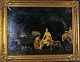 Olie på lærred, 
usigneret, 
ubekendt 
kunstner. Nøgne 
kvinder i 
landskab. Ca. 
1900. 
Måler : 65 x 
...