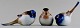 3 B&G fugle, 
nummer 1635 og 
1633 og 2310.
Måler 14 cm. i 
længden. 1. 
sortering, i 
god ...