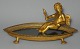 Fransk bronze sk&aring;l, i lueforgyldt bronze, empire form, 19. &aring;rh. Med gennembrudt ...
