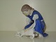 Stor Bing & 
Grøndahl Figur 
af Pige med kat 
der drikker 
mælk.
Dek. nr. 1745
1. ...