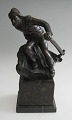 Schaffert, W. (1895 - 1915) Tyskland: En fisker. Bronze. Signeret.: W. Schaffert fec. H.: 24 cm. ...