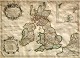 H&aring;ndkoloreret 
kort over 
England, fransk 
udgave, 1709. 
Udf&oslash;rt 
af Hubert 
Iaillot. ...