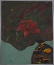 Keiko, Ryu 
(1932 - ) 
Japan: Flowers. 
Olie på 
lærred/plade. 
Sign.: K. Ryu. 
45 x 37 cm. 
I aluramme.